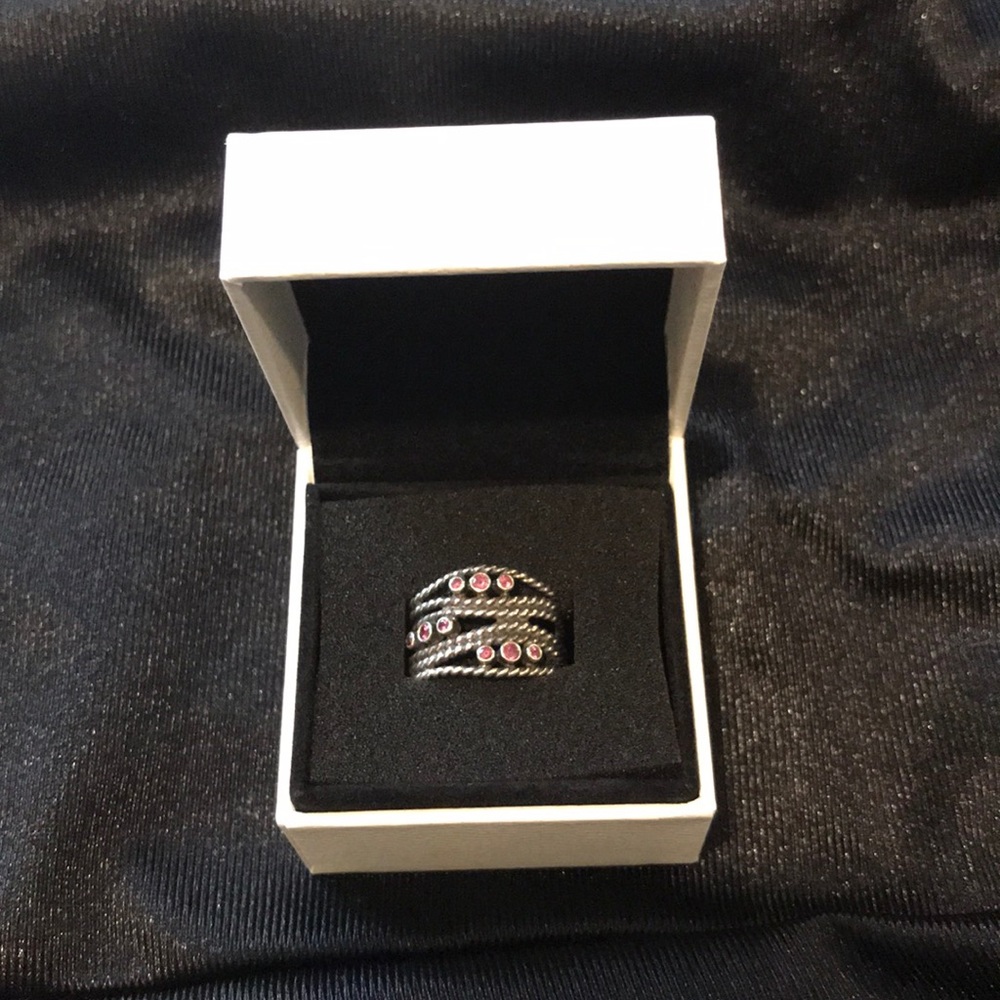 Pandora Silver and Purple stone ring